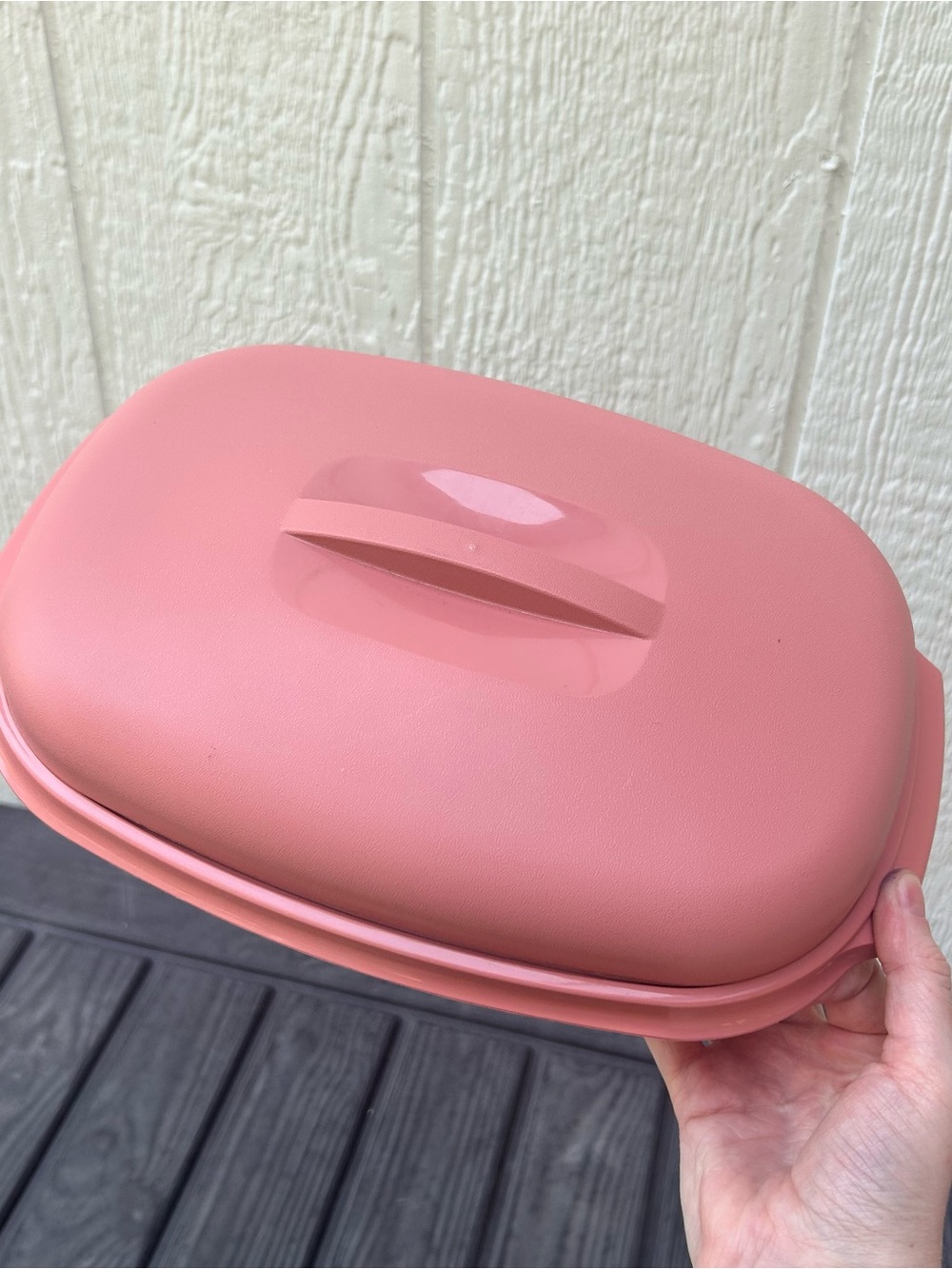 Pink Tupperware Microwave Steaming Container - Picture 3 of 5